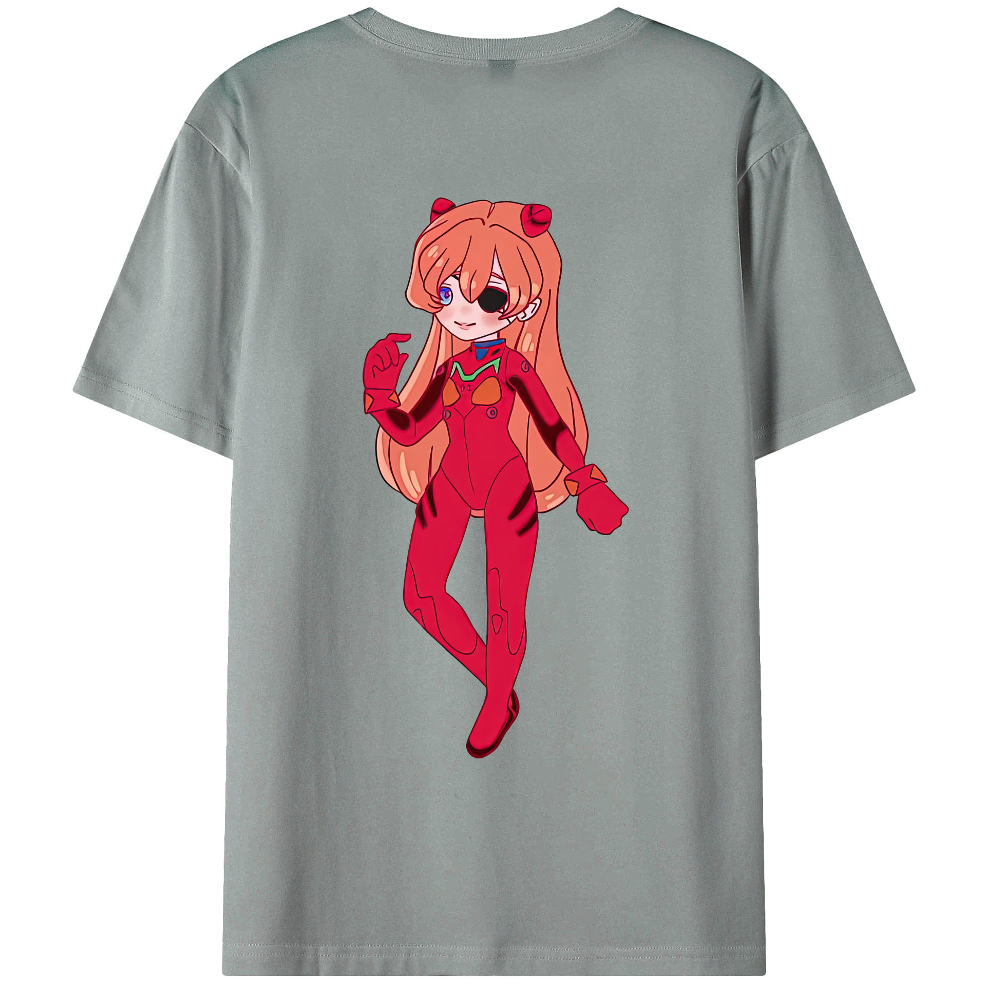 （画像用） EVA 新世紀エヴァンゲリオン 綿100％ メンズ半袖Tシャツ（バックプリント） 通気性